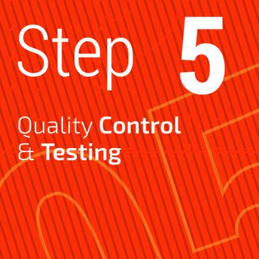 Der Qualitätskontroll- und Validierungsprozess erfolgt durch eine Blindmontage der verschiedenen Komponenten, Werkstests und eine abschließende Prüfung der Konformität mit den vom Kunden genehmigten Plänen und Spezifikationen.